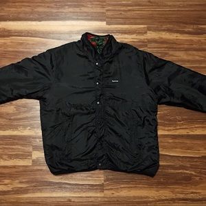 supreme roses sherpa fleece reversible jacket